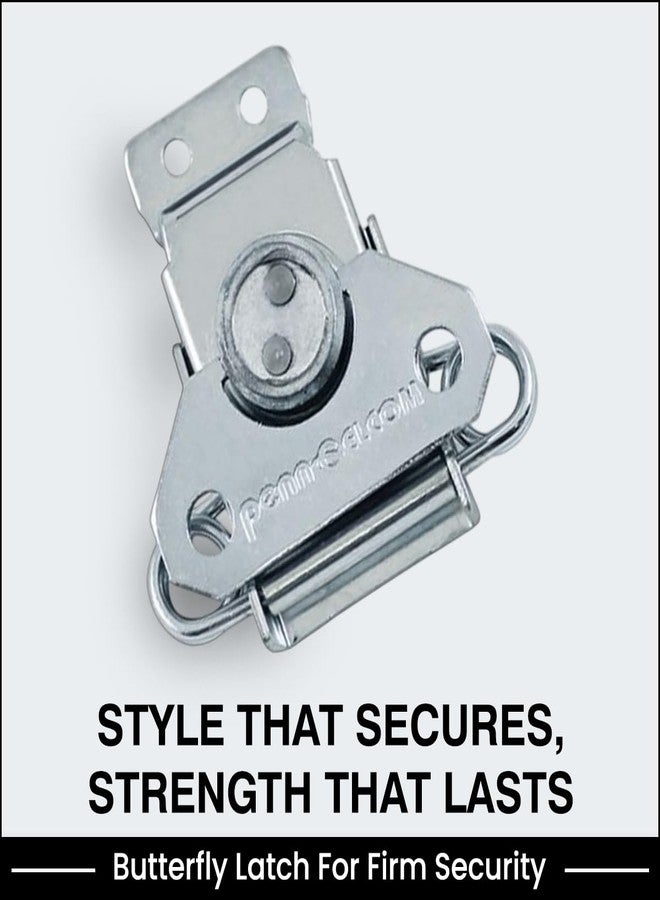 Penn Elcom Medium Butterfly Surface Latch | Spring Loaded Steel Flight Case Catch with PennBrite Finish | Durable Hardware for Road Cases & Racks (L0915Z) - Image 5